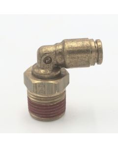 Brass male pneumatic connector 90 deg elbow abk 6 mm-3/8 nptf