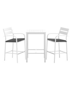 Gardeon Outdoor Bar Set Stools 3-Piece Dining Chairs Table Patio Aluminium Bistro Set