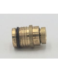 PARKER HANNIFIN Brass 1/4" cartridge capsule tube joiner fitting for air manifold. PTCCEFB-4