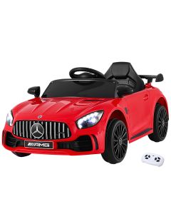 Kids Electric Ride On Car Mercedes-Benz AMG GTR Licensed Toy Cars Remote Red