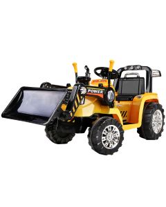 Rigo Kids Electric Ride On Car Bulldozer Digger Loader Remote 6V Yellow