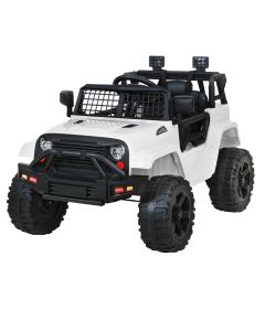 Rigo Kids Electric Ride On Car Jeep Toy Cars Remote 12V White