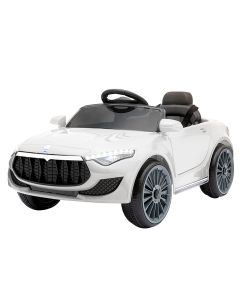 Rigo Kids Electric Ride On Car Cars Music Headlight Remote Control 12V White