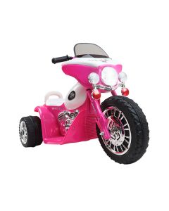 Rigo Kids Electric Ride On Patrol Police Car Harley-Inspired 6V Pink