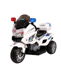 Rigo Kids Electric Ride On Patrol Police Car BMW-Inspired S1K 6V Battery White