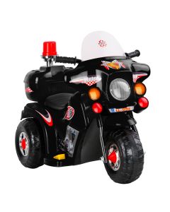 Rigo Kids Electric Ride On Police Motorcycle Motorbike 6V Battery Black