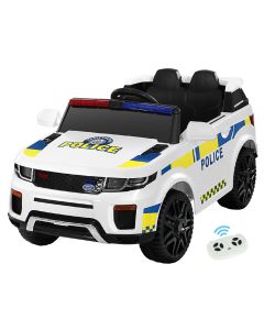 Rigo Kids Ride On Car Electric Patrol Police Toy Cars Remote Control 12V White