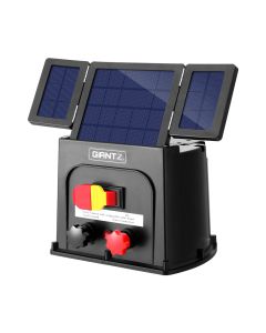 Giantz 3km Electric Fence Energiser PET Solar Energizer 0.1J