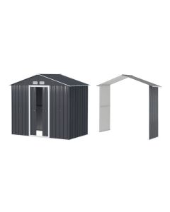 Giantz Garden Shed Outdoor Storage 2.15x1.74M Tool Workshop House w/Extension Kit