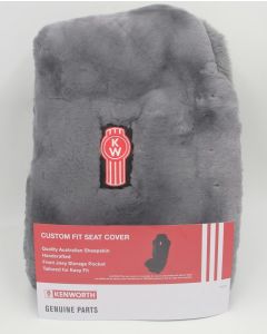 GENUINE KENWORTH Lambswool seat cover with Kenworth bug logo for passenger side seat in Charcoal to suit ISRI 6860/870 Big boy. Part No SK1SR16860BLSC