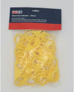 TRP BRAND Wheel nut indicators yellow (60) ring style to fit 33mm wheel nuts with 285 PCD wheels. Part No TRPWN133YM