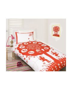 The Bees Knees Red Printed Quilt Cover Sets by Happy Kids Single