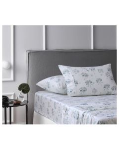 Flower Bunch Cotton Flannelette Light Blue Sheet Set by Accessorize Single