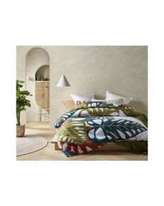 Monstera Digital Printed Cotton Quilt Cover Set by Accessorize King