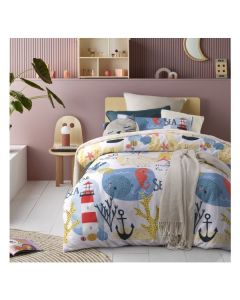 Seaside Glow In The Dark Quilt Cover Sets by Happy Kids Single