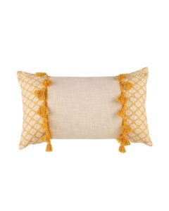 Eleni Ochre Filled Cushion by Accessorize