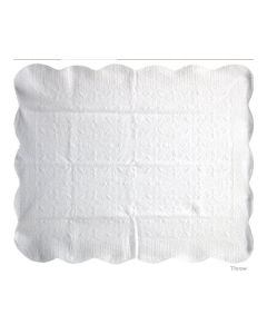 Antique White 100% Cotton Throw