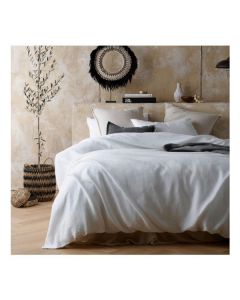 Hemp White Quilt Cover by Vintage Design Homeware Queen