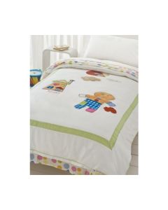 Gingerbread Man Applique Quilt Cover Sets by Happy Kids Single