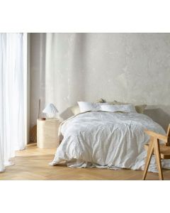 Orion White Quilt Cover by Vintage Design Homeware King