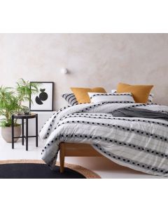 Serapian Black White Quilt Cover by Vintage Design Homeware Queen