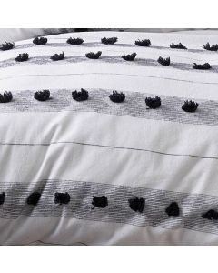 Serapian Black White Quilt Cover by Vintage Design Homeware King