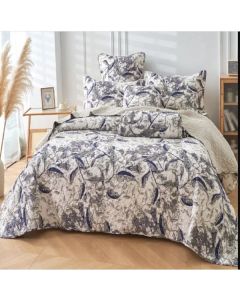 Forest Dreams 100% Cotton Quilted 3 pcs Bedspread Coverlet Set King