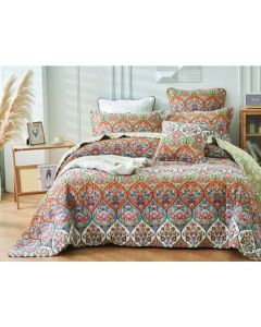 Royal Manor 100% Cotton Quilted 3 pcs Bedspread Coverlet Set King