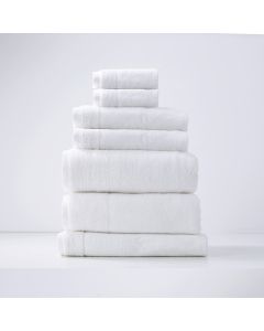 Aireys 650 GSM Zero Twist 7 Piece Snow Bath Towel by Renee Taylor