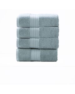 Brentwood 650 GSM Low Twist 4 Piece Bath Gray Mist Towel by Renee Taylor