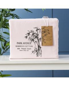 Bamboo Cotton 500 Thread Count Peach Sheet Sets by Park Avenue Single