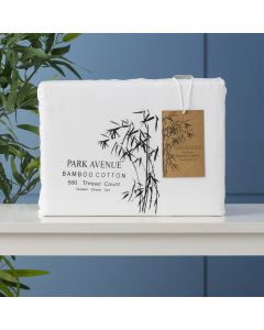 Bamboo Cotton 500 Thread Count White Sheet Sets by Park Avenue Super King