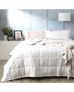 Josephine 500 TC Cotton Jacquard White Comforter Set by Ddecor Home King