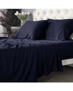 Bamboo Cotton 500 TC Indigo Sheet Set by Park Avenue Long Single