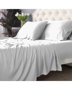 Bamboo Cotton 500 TC White Sheet Set by Park Avenue Split King