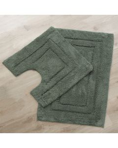 2200 GSM 2 Piece Tufted Sage Bath Mat Set by Renee Taylor