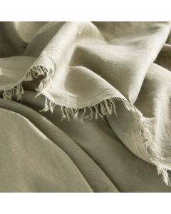 Cavallo Stone Washed 100% Linen Jade Throw by Renee Taylor