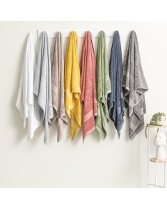 Stella 650 GSM Soft Bamboo Cotton 7 Piece Silver Bath Towel by Renee Taylor