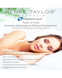 Twin Pack All Cotton Standard Pillow Protector by Renee Taylor