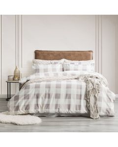 Buffalo Checks 175 Gsm Egyptian Cotton Flannelette Quilt Cover Set by Park Avenue Single