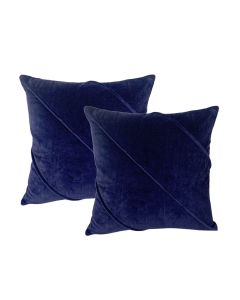 Trova Ink Twin Pack Cotton Velvet Cushion Polyester Filled by Cloud Linen