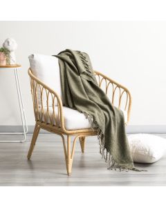 Juniper Lygon Wool Acrylic Throw by Cloud Linen