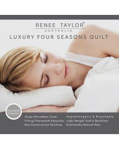 400 GSM Luxury All Season Thermaloft Microfiber Quilt by Renee Taylor Double