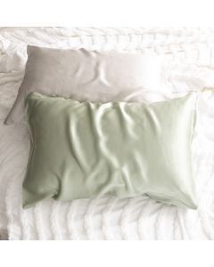 100% Mulberry Silk Sage Standard Pillowcase by Renee Taylor