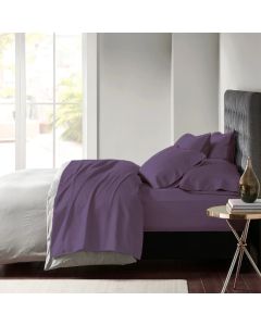 600 TC Egyptian Cotton Sateen Plum Sheet Set Deep Queen by Park Avenue