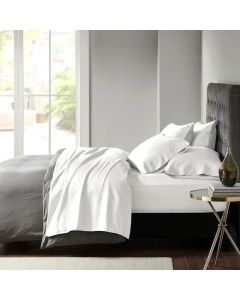 600 TC Egyptian Cotton Sateen White Sheet Set Deep Queen by Park Avenue