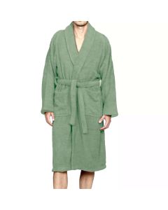 Chalet Quick Dry Terry Cotton Eucalyptus Small/ Medium Bath Robes by Renee Taylor