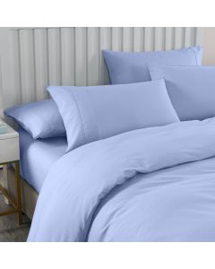 Royal Comfort 2000TC 6 Piece Bamboo Sheet & Quilt Cover Set Cooling Breathable - Double - Light Blue