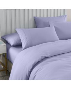 Royal Comfort 2000TC 6 Piece Bamboo Sheet & Quilt Cover Set Cooling Breathable - Double - Lilac Grey