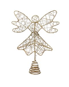 Santa's Helper Christmas Tree Angel Topper - Elegant Ornament for Festive Trees